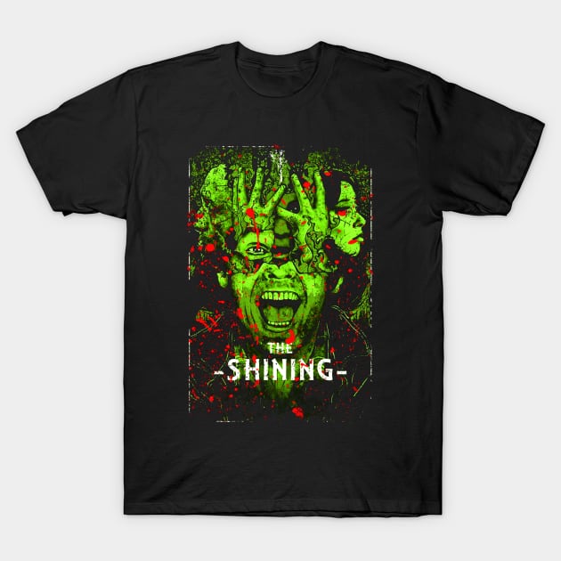 Shining Haunts Relive the Sinister Presence and Classic Moments of the Film's Iconic Overlook Hotel on a Tee T-Shirt by Irwin Bradtke